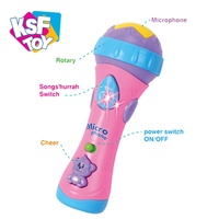 Microphone Karaoké Portable Sans Fil Mini pour Enfants, Jouet Musical avec Lumières et Sons pour Tout-petits