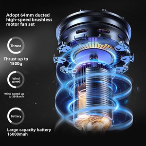 Nouveau Mini X64 <span class=keywords><strong>Pro</strong></span> Version Améliorée Ventilateur Turbo Puissant à Vitesse Variable Continue Balayeuse de Feuilles Charge Rapide 60W Lumière SOS - Product Image 4