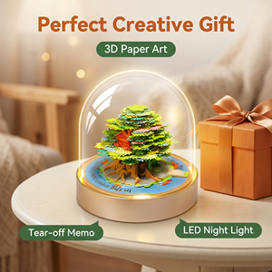 Lámpara <span class=keywords><strong>de</strong></span> Noche <span class=keywords><strong>de</strong></span> Papel 3D con Diseño <span class=keywords><strong>de</strong></span> Casa en el Árbol, Recuerdo DIY <span class=keywords><strong>de</strong></span> Primera Calidad - Product Image 1