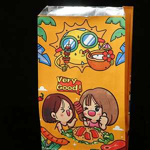 Customized High Quality Ideal Food BBQ Sandwich Hamburger Practical Packaging Convenient Bottom Barbecue Bag - Product Image 1