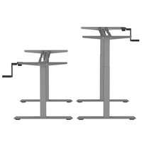 Mobilier de bureau moderne simple Table réglable en hauteur avec contrôle manuel Tables de jeu Cadre de bureau d'ordinateur debout