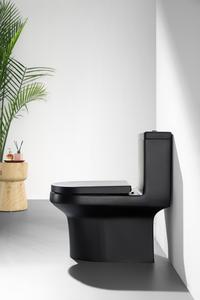 Inodoro de una pieza montado en el suelo con chorro de sifón de cerámica negro moderno de las ventas calientes de <span class=keywords><strong>Bolina</strong></span> - Product Image 4