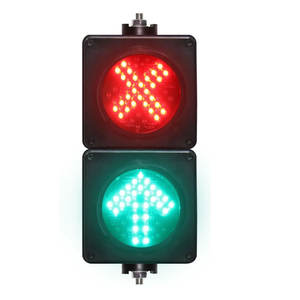 Luces de Tráfico LED de Advertencia de Seguridad Peatonal para Cruce Peatonal, con Instalación Fija, Alimentadas por Batería, de 250 mm, Personalizables - Product Image 1