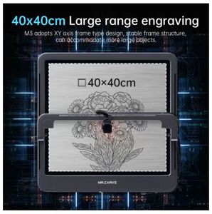เครื่องแกะสลักเลเซอร์โลหะ MR.CARVE M3 เครื่องแกะสลักเลเซอร์ 5W ควบคุมผ่านแอพพลิเคชั่นบนเดสก์ท็อป เครื่องทำเครื่องหมายด้วยเลเซอร์ไฟเบอร์ขนาดเล็กสำหรับงาน DIY ขนาดใหญ่ - Product Image 3