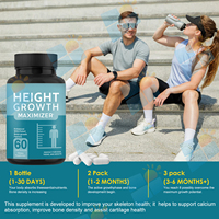 Capsules de soutien à la croissance en marque blanche OEM pour la santé des os et des articulations, formule d'absorption du calcium, approvisionnement en gros