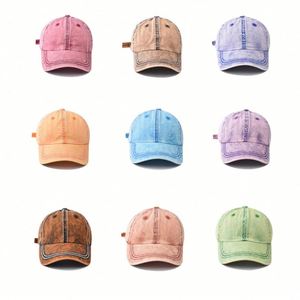 หมวกเบสบอลเด็กผ้าเดนิมคุณภาพสูง สีพื้น สไตล์สปอร์ต  ติดกระดุมโลหะ  สำหรับเด็ก - Product Image 6