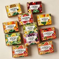 Natuurlijke Franse Gevlochten Fruitzeep Reep 250g Langdurige Bloemige Parfumgeur Cadeauset Hydraterende Schuim OEM ODM