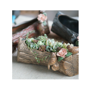 Macetas <span class=keywords><strong>de</strong></span> Cerámica Rústicas Retro para Interiores, Modelo HY7 Limitation of the Trunk, para Plantas Suculentas - Product Image 1