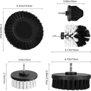 5 accessoires de <span class=keywords><strong>brosse</strong></span> pour tournevis sans fil ou perceuse <span class=keywords><strong>brosse</strong></span> d'ameublement douce et dure pour carreaux de salle de bain de voiture - Product Image 6