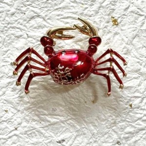 Simple simulación cangrejo diseño hombres mujeres broche Pin traje abrigo disfraz accesorios, boda vacaciones fiesta <span class=keywords><strong>pareja</strong></span> - Product Image 5