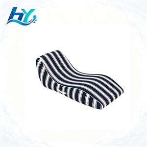 Tumbona a rayas para exteriores, sofá inflable con funda para playa y ocio - Product Image 1