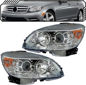 Ensemble de phares halogènes de style OE, remplacement pour <span class=keywords><strong>MERCEDES</strong></span> 08-10 <span class=keywords><strong>C300</strong></span> C350 C63 - Product Image 1