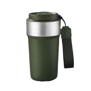 Business Eco-Friendly 17Oz/510Ml Stainless Steel Vacuum Insulated Travel Coffee Tumbler Mug Cup With <b>Rope</b> Strap for Office Use - Product Image 1