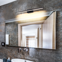 Applique murale noire moderne, lampe murale intérieure pour œuvres d'art, peinture, miroir, lumière de vanité étanche pour salle de bain