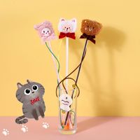 Jouet interactif pour chat en peluche avec clochette, bâton de chaton amusant pour chats d'intérieur