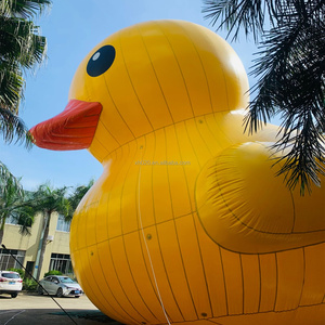 Bouée <span class=keywords><strong>gonflable</strong></span> commerciale de 14 m (46 pi) en forme de canard jaune avec logo animal personnalisé pour publicité - Product Image 3