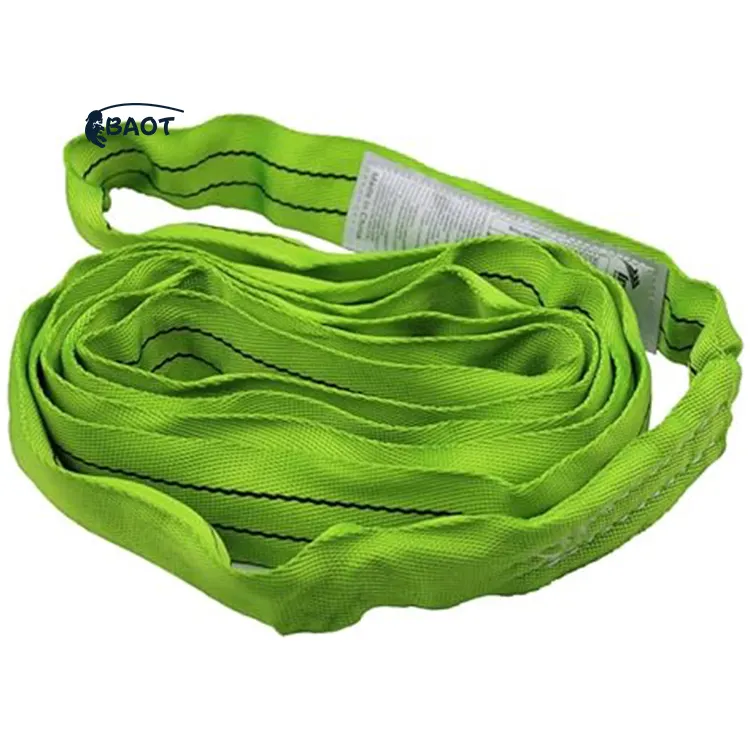 Baot 6FT 5300lbs 2 Spanset Round Slings Polyester Endless Loop Lifting Straps soft webbing slings