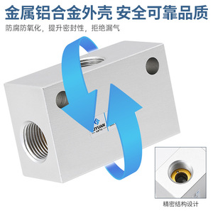 วาล์วนิวเมติก LiYuan รุ่น ST-10 แบบเกลียว ผลิตจากเหล็กกล้าคาร์บอน 3 พอร์ต รับแรงดันสูงสุด 0.8Mpa - Product Image 3