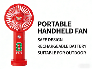 Ventilador Eléctrico de Mano Grande para la Copa Mundial de Fútbol 2026, 3 Velocidades, Batería de Litio 18650 - Product Image 6