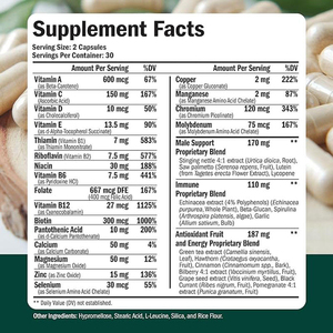 Capsules multivitaminées et minérales pour hommes, complément alimentaire pour la santé masculine, marque privée, non destiné aux femmes enceintes, multivitamines pour hommes - Product Image 5