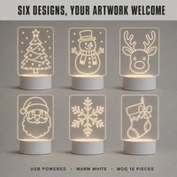 Décorations de Noël pour la maison des enfants, lumières de nuit, cadeau de Noël, lampe de nuit 3D de Noël