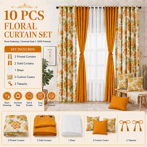 Rideaux occultants 100% polyester pour salon et chambre à coucher, fabriqués en Chine - Product Image 1