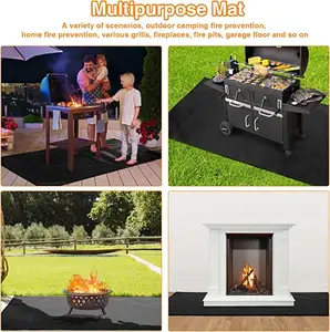 China Lieferanten Feuer decke Outdoor BBQ Feuer matte für Gras Outdoor Holzofen Feuerstelle