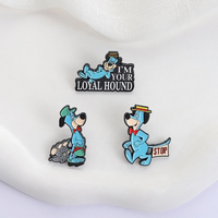 90s comedia animación Huckleberry Hound esmalte pines personaje de dibujos animados lindo Animal broches solapa insignia joyería regalos para amigos