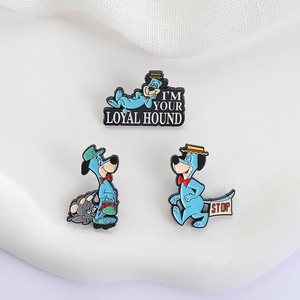 90S phim hài hoạt hình Huckleberry Hound men pins phim hoạt hình nhân vật dễ thương động vật trâm cài ve áo huy hiệu đồ trang sức quà tặng cho bạn bè - Product Image 5