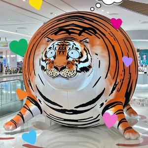 Éléphant gonflable géant rose pâle et doux avec des dents amicales, conçu pour les centres commerciaux, les musées et les espaces de divertissement familial - Product Image 5