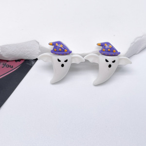 Accessoires en résine amusants pour Halloween : Fantômes, citrouilles, crânes – Décorations DIY pour coques de téléphone, breloques pour sabots, accessoires pour cheveux, artisanat en résine - Product Image 2