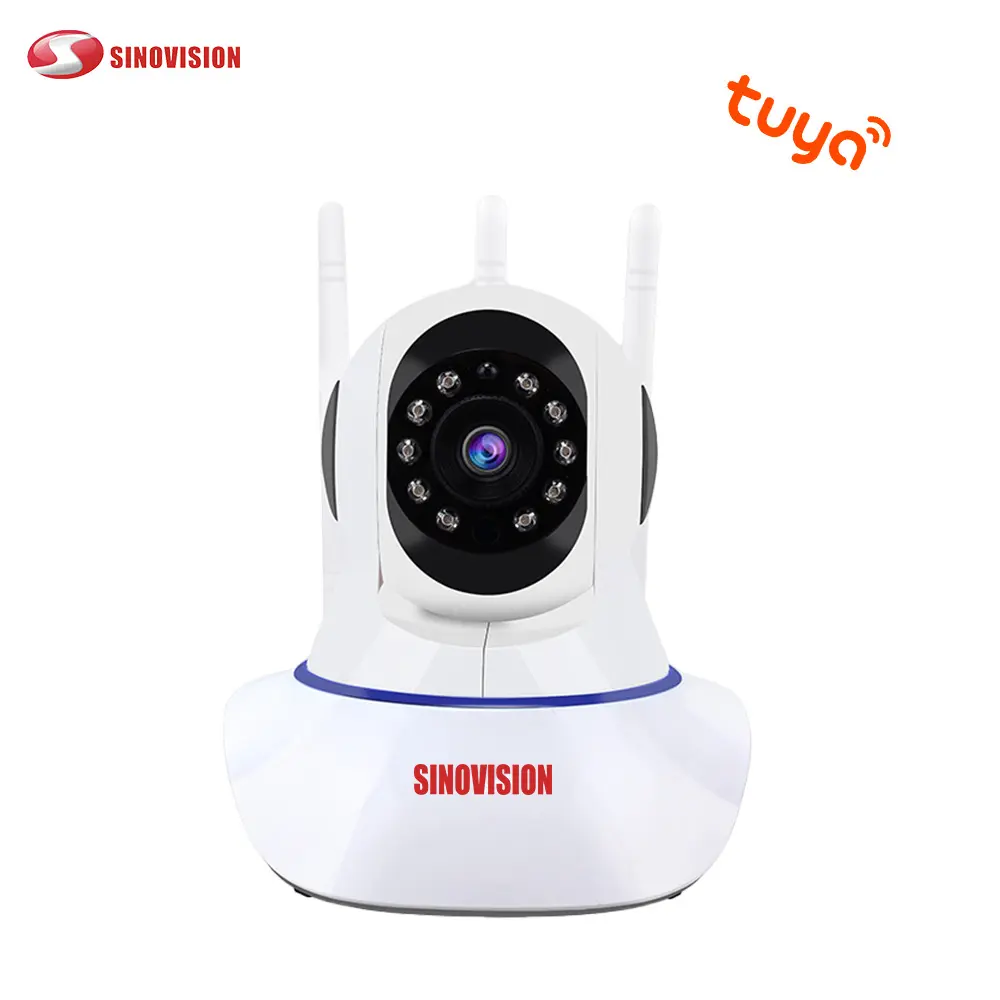 Tuya WiFi caméra PTZ 360 vue panoramique couleur Vision nocturne grand Angle sécurité à domicile Cctv HD IP wifi caméra moniteur