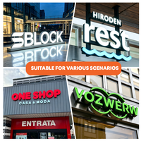 Letrero Personalizado Carrey para Restaurante, Negocio, Tienda, Exterior, Impermeable, con Iluminación LED, Letras Acrílicas en Relieve, Logotipo