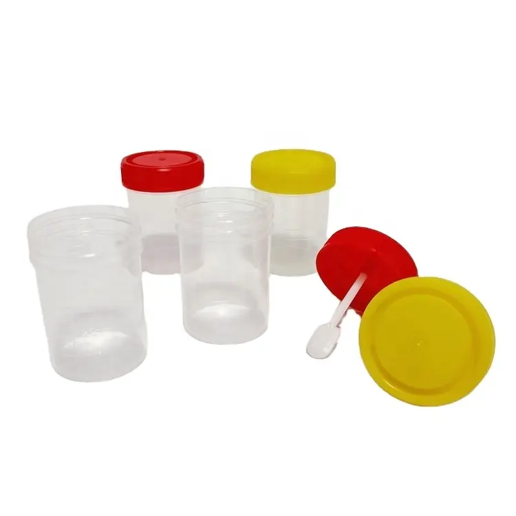 SC-PP10040 Einweg-Kunststoff-Urinstoll-Probenprobe Probenabnahme 40 ml Urinbehälter mit Löffel