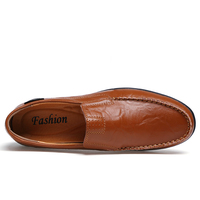 Chaussures de conduite décontractées pour hommes, respirantes, antidérapantes, en cuir noir, adaptées à toutes les saisons - printemps, été, automne et hiver