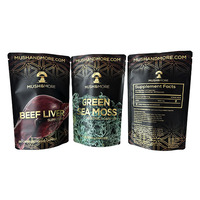 Emballage de pochette refermable anti-odeurs avec impression personnalisée feuille d'or aluminium 45 pièces capsules 500g mylar sac sacs en plastique