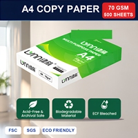 Kertas Fotocopy A4 70gsm Multi-Pack |   2500 Lembar (5 Rim) |   Hijau & Putih |   Mesin Fotokopi & Printer Siap Pakai |   Nilai Beli Grosir