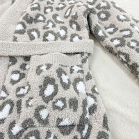 Offre Spéciale – Tissu en microfibre 100 % polyester, fil plume, double face, respirant, thermique, imprimé léopard, peluche animale, pour femme, été et printemps