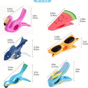 X527 Nouveau design, pinces de serviette de plage en plastique, style animalier personnalisé, pour chaises et transats - Product Image 4