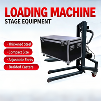 Mini transpalette électrique portable pour manutention de flight cases sur scène et entrepôts étroits, utilisation par une seule personne