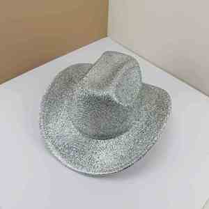 Sombrero de Vaquero Dorado al por Mayor para Mujer, Estilo Occidental, PVC Ecológico, en Blíster - Product Image 1