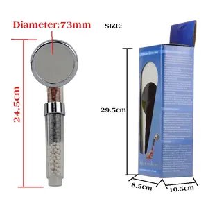 Cabezal de ducha de iones negativos para baño, ionizador de turmalina, filtro de energía, cabezal de ducha