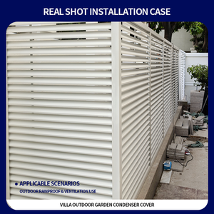 कस्टम एल्यूमीनियम एसी यूनिट कवर-एचवीएसी बाहरी सुरक्षा के लिए वेदरप्रूफ लाउवर डिजाइन - Product Image 6