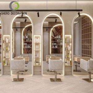 Équipement de salon de beauté de luxe Salon de coiffure Mobilier design Barber <span class=keywords><strong>Shop</strong></span> Décoration intérieure No Commentaires encore - Product Image 1