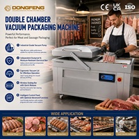 Selladora al Vacío de Doble Cámara de Alta Resistencia, Sellado de 600 mm con Bomba Busch Opcional para Empacar Carne de Res, Cerdo y Aves en Formato Comercial