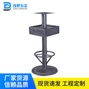 Cast Iron <b>Bar</b> <b>Table</b> Base <b>With</b> <b>Storage</b> Shelf Industrial Design For <b>Bar</b> Lounges And Outdoor Use - Product Image 4