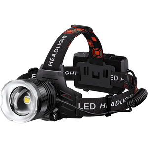 Lampe frontale rechargeable LED 30W super lumineuse, étanche IP66, longue portée 50-99M pour le camping - Product Image 1