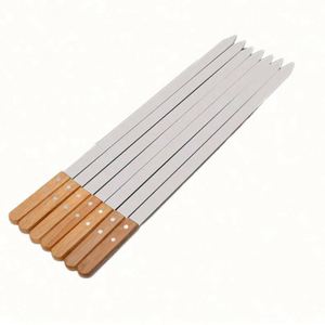Brochettes de barbecue en acier inoxydable jetables, durables, finition transparente, style Koobideh/persan/arménien/turc, kit 1/7 USA Mairun - Product Image 1