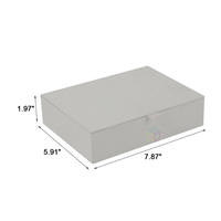 Boîte en carton rigide blanche de luxe avec fermeture magnétique, boîte à portefeuille, ensemble d'emballage, boîtes cadeaux, emballage personnalisé avec logo