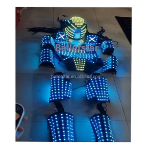 ชุดหุ่นยนต์ LED ชุดวอล์คเกอร์เสาไฟ LED ชุดสูทสำหรับผู้ใหญ่นักเต้นบนเวที<span class=keywords><strong>ขา</strong></span>ผู้ใหญ่สวมเป็นหุ่นยนต์ LED - Product Image 4